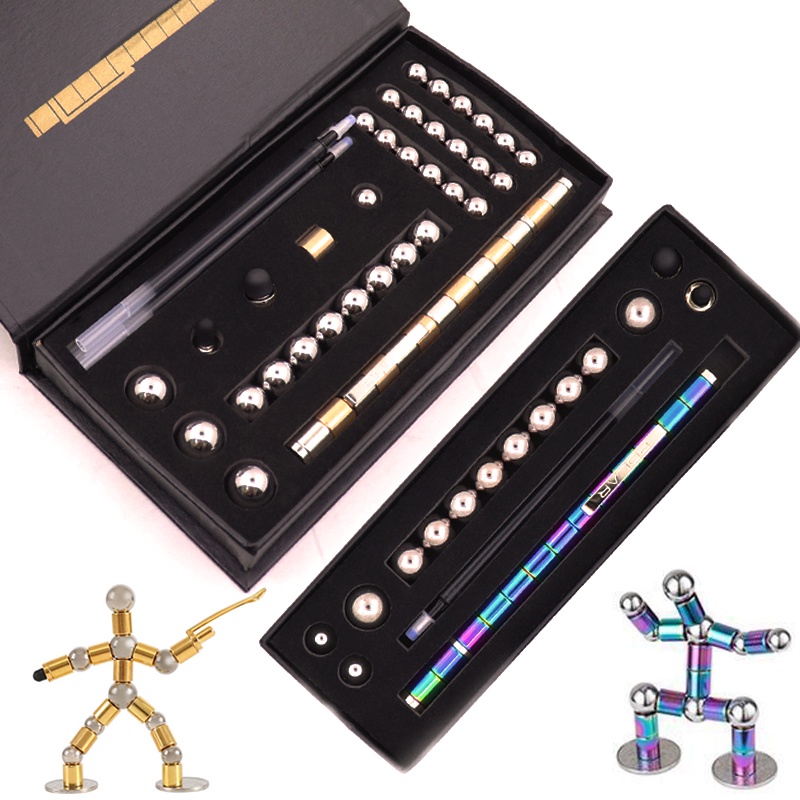Nova Criativa Caneta Magnética Metal Gel Multifuncional Touch Pen Escritório Escolar Escrita Presentes Papelaria Descompressão Brinquedo