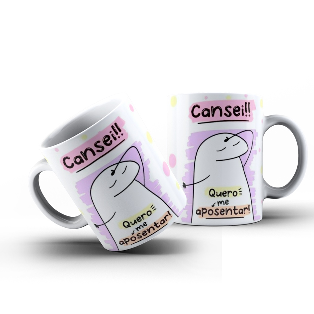 Caneca Flork Meme Bentô Divertida - Cansei