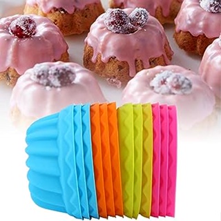 Forma Silicone Air Fryer Cupcake 7 Mini Bolos Antiaderente