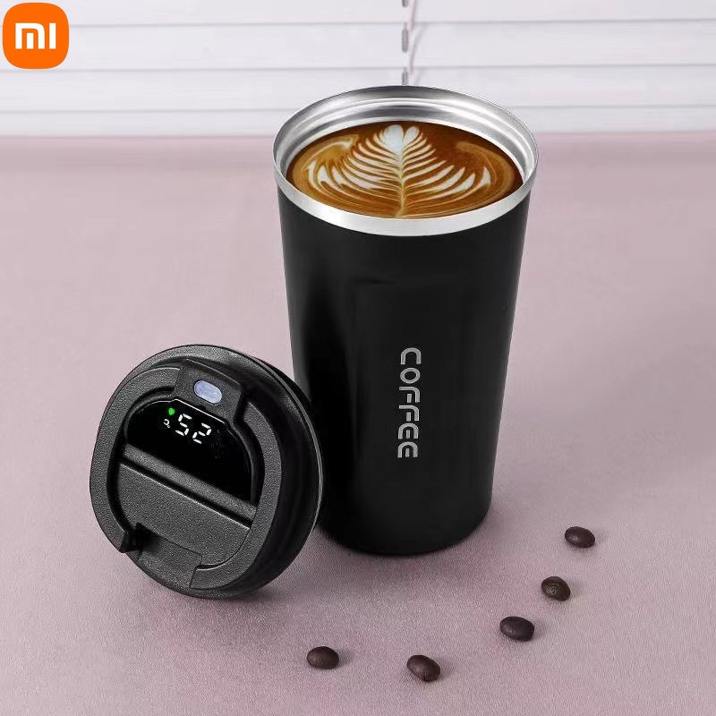 Xiaomi 380/510ml garrafa térmica inteligente para café display de temperatura led caneca térmica isolado tumbler taza térmica garrafa copo