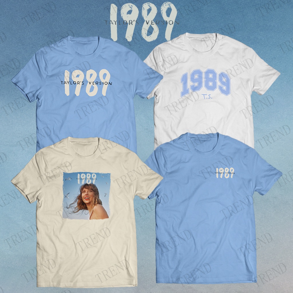 Taylor Swift 1989 (Versão) Camiseta De Algodão Mais Tamanho Coreana Solta Para Homens E Mulheres Impressão Minimalista De Manga Curta Top Street Style Casal