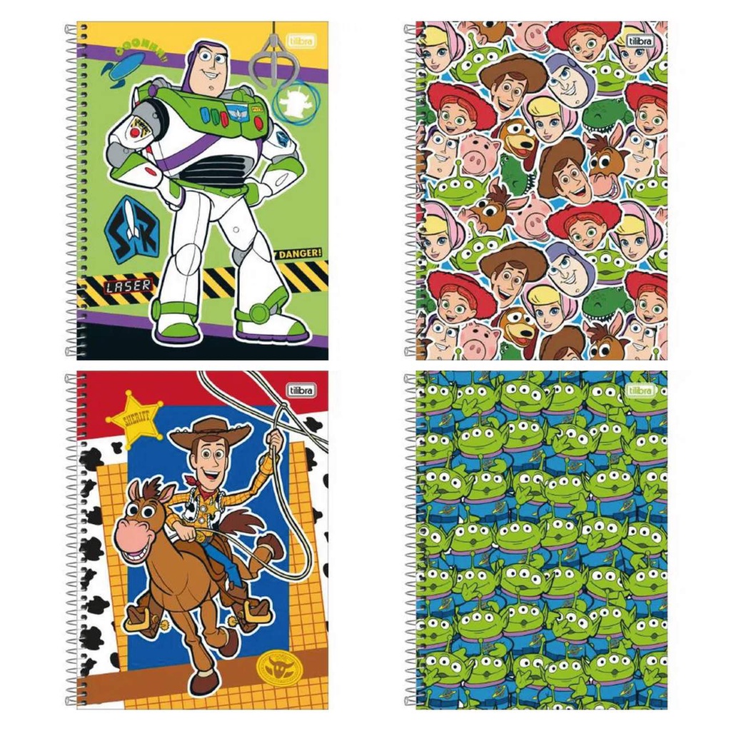 Caderno Universitário Toy Story TILIBRA Capa Dura Espiral - 1 Matéria ...