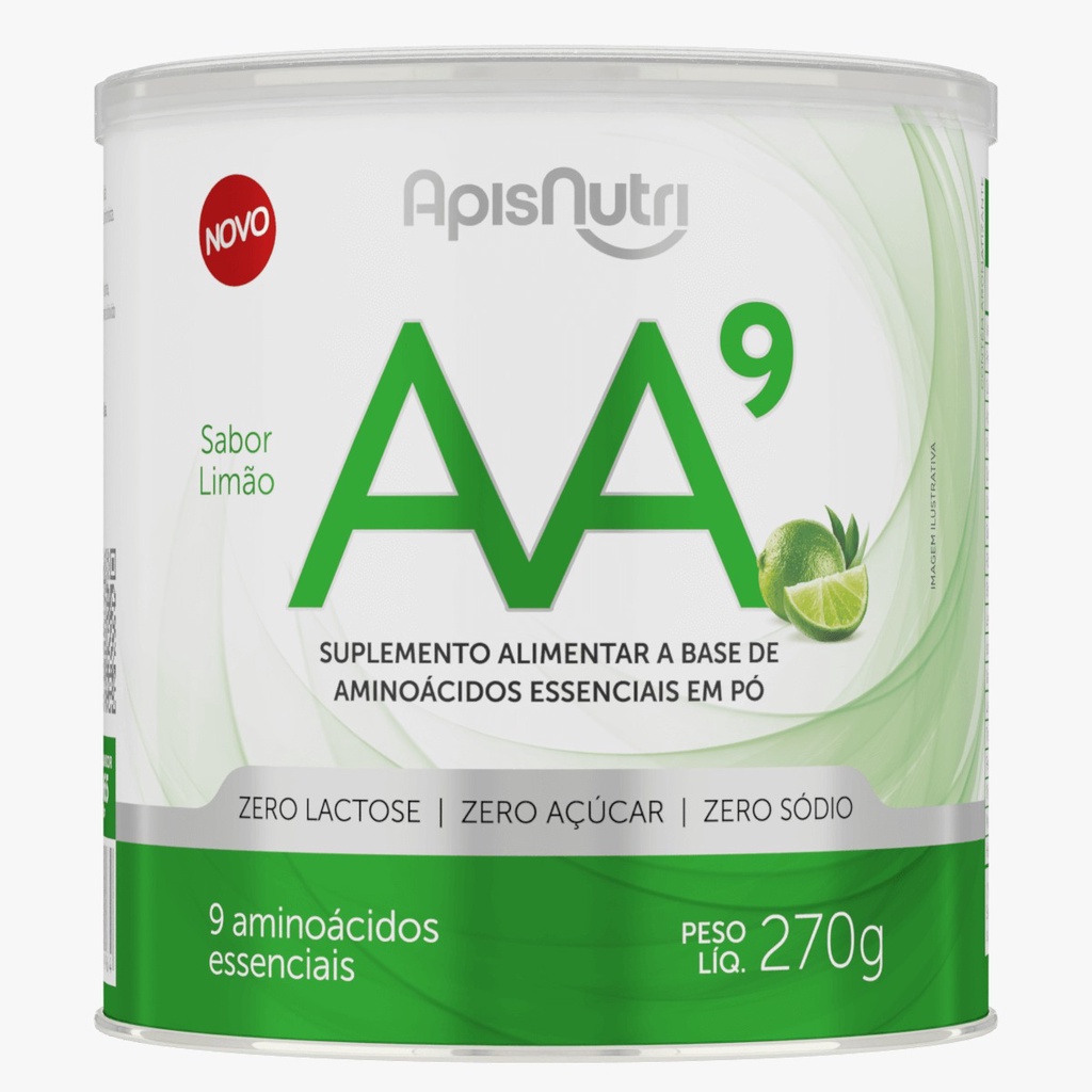 AA9 Aminoácidos Essenciais 270 gramas Zero Açúcar Limão | Shopee Brasil