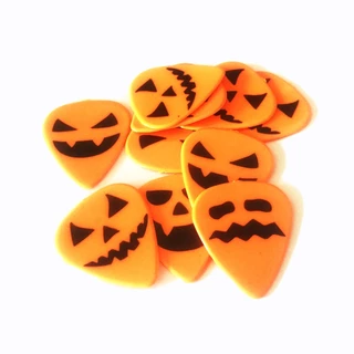 Kit 10 Palhetas Guitarra 1.2 MM Helloween Fluorescente Orange - Gutti Guitar Picks