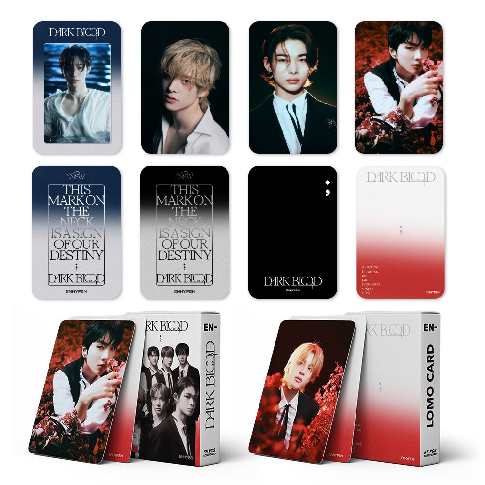 555pcs/Caixa EN-HYPEN Álbum DARK BLOOD Photocards Bite Me Lomo