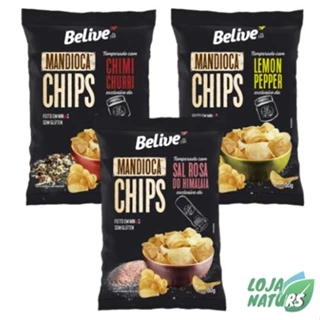 KIT 3 Unidades Chips de Mandioca Sem Glúten 50g - Belive