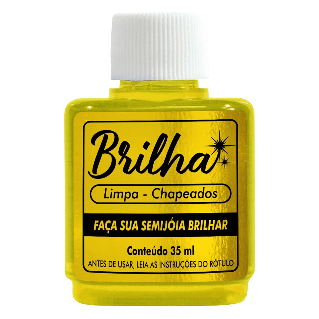 Limpa Folheados Brilha Original 35ml - Liquido para Limpar Folheados