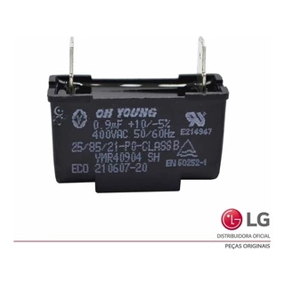 CAPACITOR AR CONDICIONADO LG 0.9UF 400V YMR40904 3H01487A - ORIGINAL