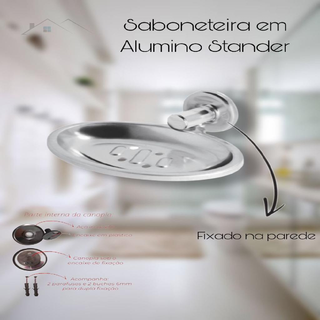 Saboneteira de Parede Aço Inox Stander 