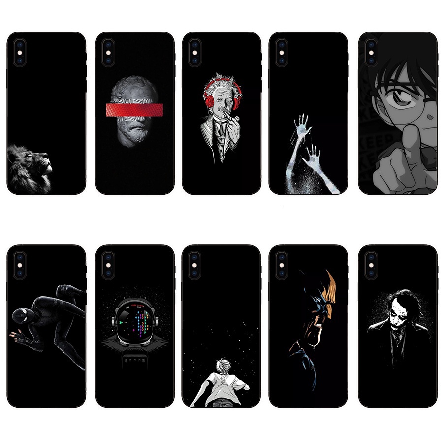 Capa Para iPhone Xs Capas Macias De Silicone TPU De Telefone Celular Preto