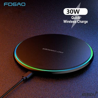 Carregador Sem Fio 60W USB Type C Carregamento Rápido QC 3.0 Para iPhone 14 13 12 11 XS XR X 8 Samsung S22 S21 S20