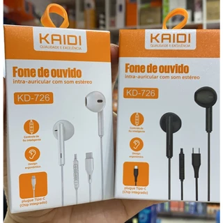 Fone De Ouvido Tipo-c OU IPHONE Kd-726 type-C /730 iphone Com Microfone Botões USB C