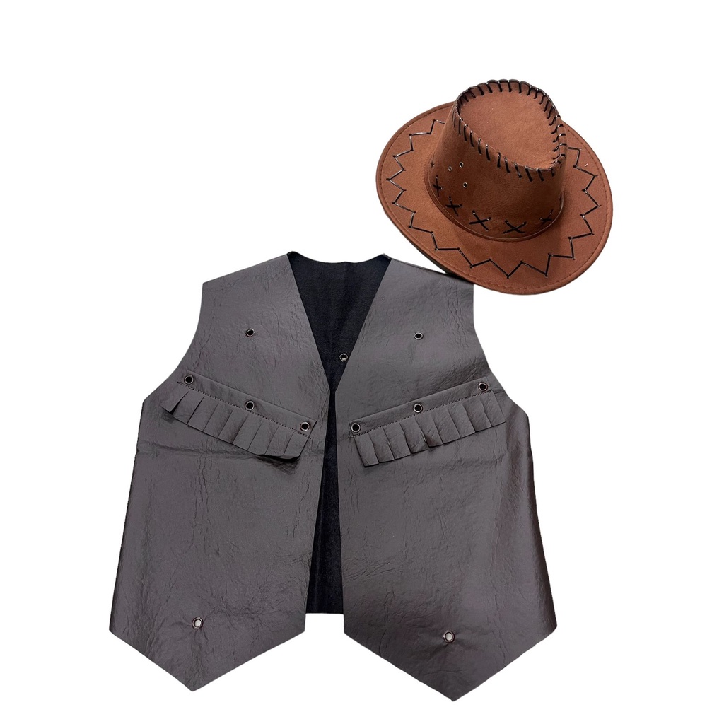 Kit Combo Country Chapéu + Colete festa Junina Arraia São Joao