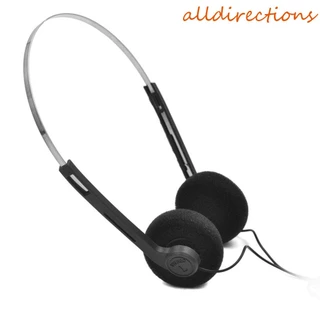 Alldireções Fone De Ouvido Com Fio, 3,5mm Vintage Retro Feelings, Fashion Over Ear Wired 80s 90s Walkman Mp3