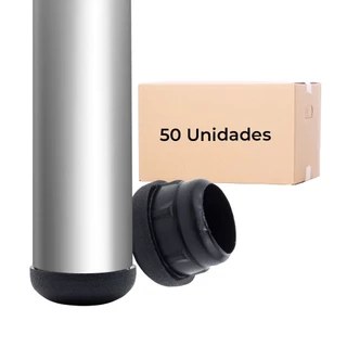 50 X Ponteiras Interna Protetora Pe Cadeira Banqueta 5/8 Pol PRETO