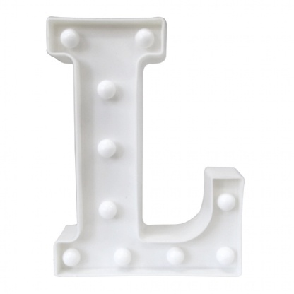 LETRA LED L PLASTICO BRANCO | Shopee Brasil