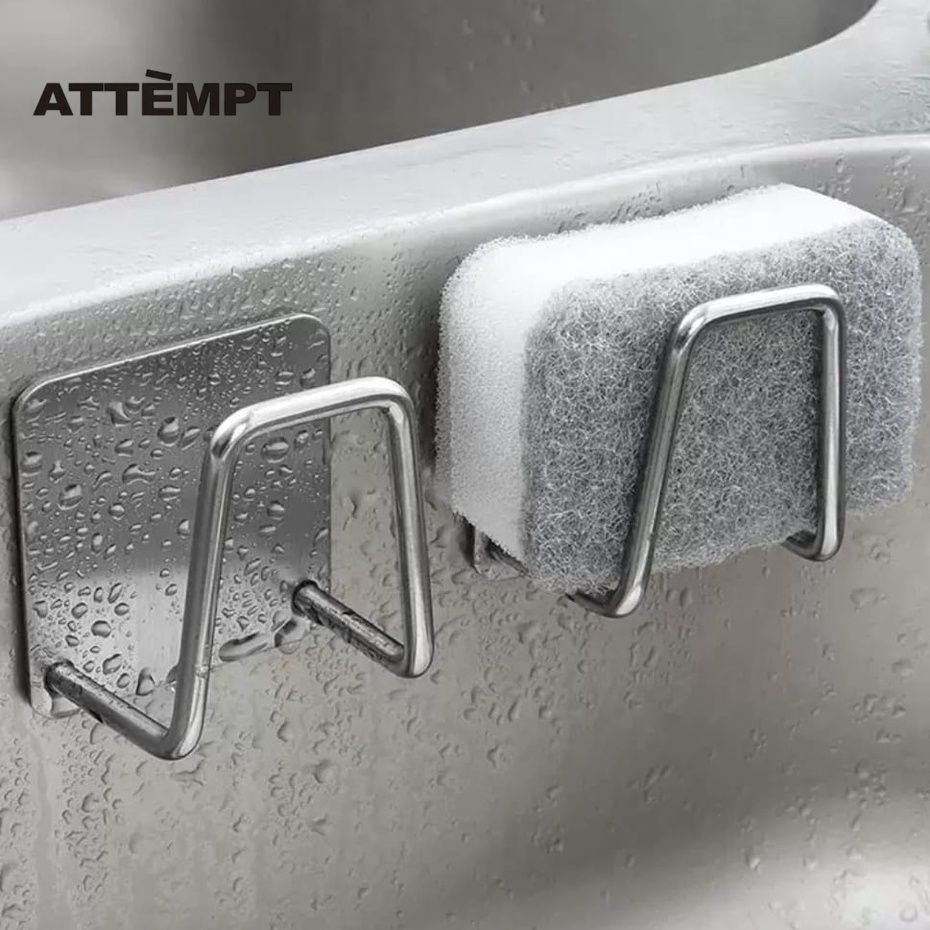 Aço inoxidável Suporte Porta Esponja para bucha de piaPrateleira de cozinha