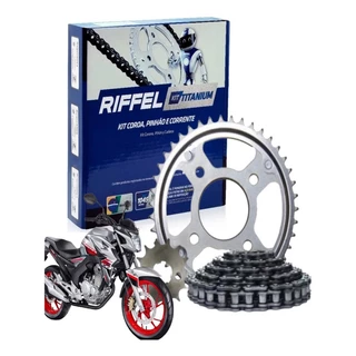 Kit Relacao Tracao Transmissao Cb Twister 250 2016 2017 2018 2019 2020 2021 2022 Original Riffel