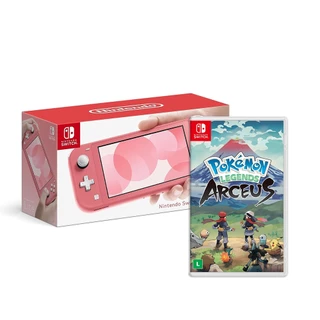 Console Nintendo Switch Lite Coral + Jogo Pokémon Legends Arceus