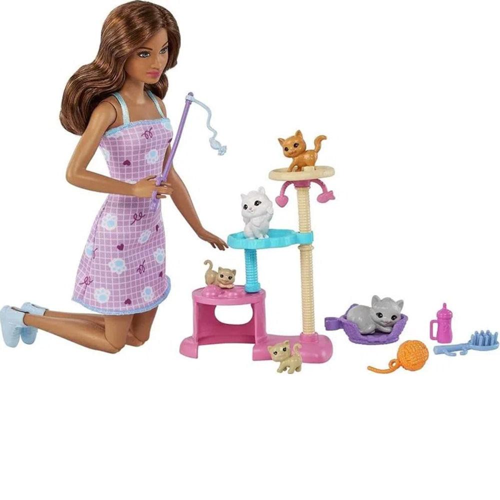 Cenário e Casinha - Madeira - Barbie - Pet Vet - Xalingo