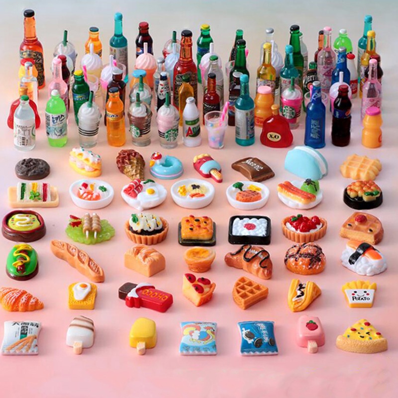 Mini Alimentos , Bebidas Bonecas Barbie E Articuladas , Brinquedos , Acessórios , Itens , Adequado Para Casas De 1 : 12 , Cozinha