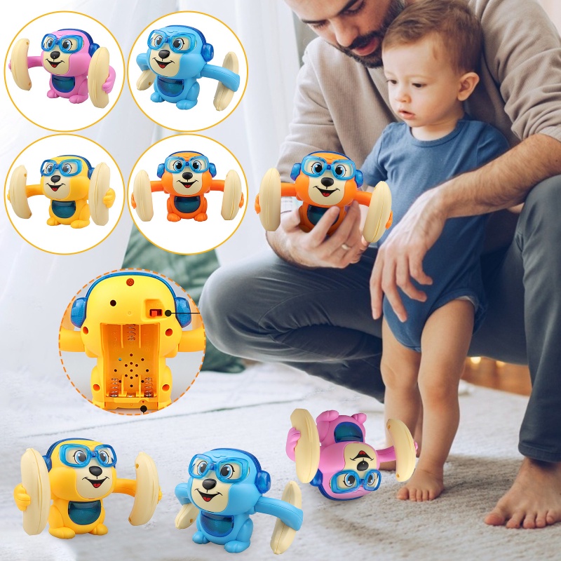 Engraçado controle de voz caindo rolando brinquedos do bebê dos desenhos  animados macaco educação precoce brinquedos crianças música luz criativa  brinquedos elétricos