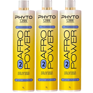 Kit Progressiva 3X Afro Liss Orgânica Sem formol 1000ml