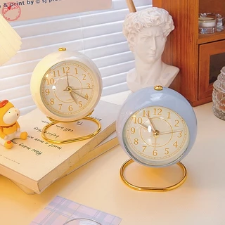 Convexa Simples Anel Sino Despertador Ornamentos De Mesa Retro Criativo Ins Estilo Relógio De Alarme De Quartzo Estudante Com Luz Da Noite Para A Decoração Do Quarto Home Decor DGE