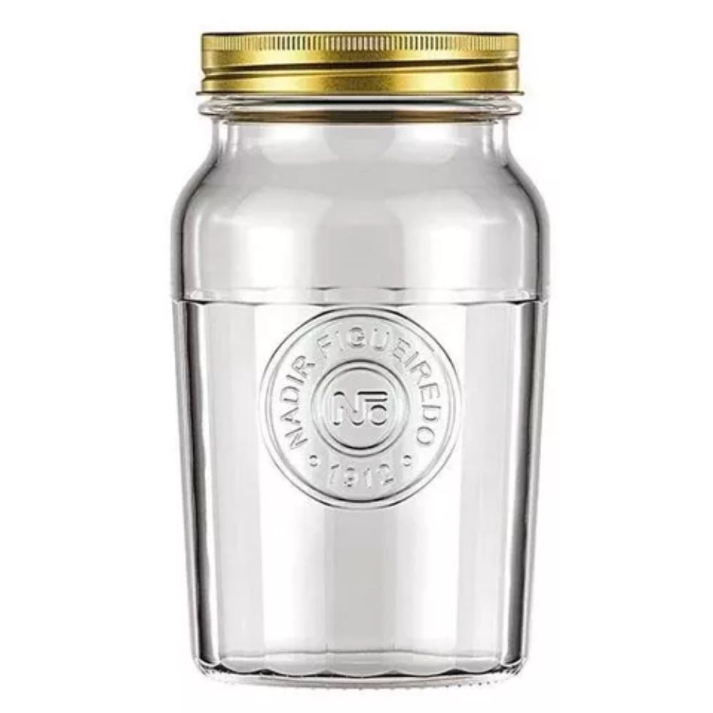 Pote Vidro Americano Vintage Transparente Com Tampa 1500ml Shopee Brasil