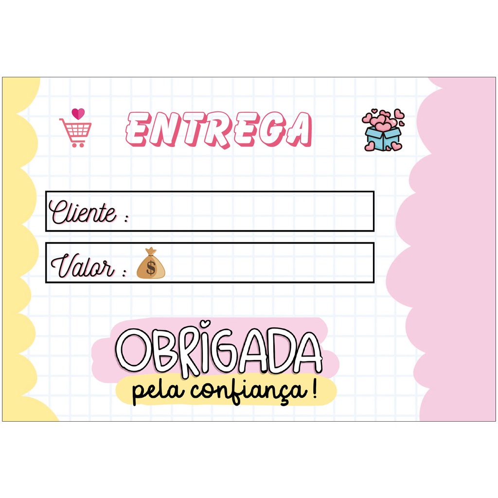 Cartão Cliente Para Organizar Entregas Mimo Cliente 50 Unidades Identificação Shopee Brasil 7300