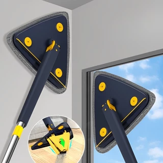 Esfregão Triangulo Mop De Limpeza Ajustável Giratória 360°