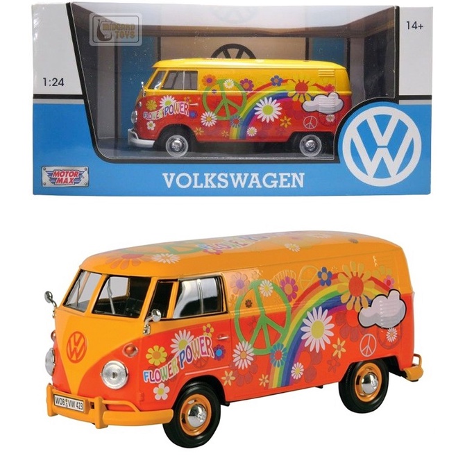 Volkswagen Type 2 (T1) Delivery Van Kombi Flower Power - 1/24 - VW