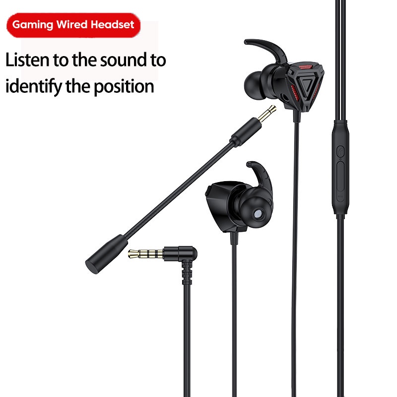 Fone De Ouvido Para Jogos Com Fio GM3 3.5mm Microfone Longo Destacável Cancelamento De Ruído De Fones Estéreo HiFi Celular/Computador