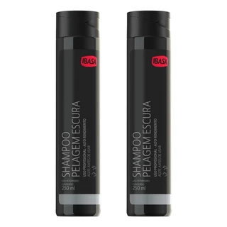 Kit 2 Shampoo Pelagem Escura Ibasa 250ml
