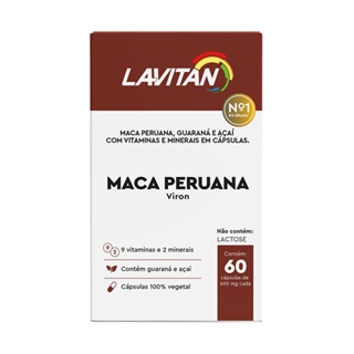 Multivitamínico Lavitan Viron Maca Peruana com 60 Cápsulas