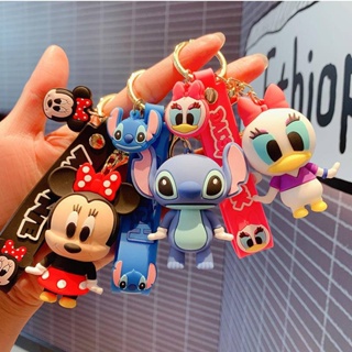 Chaveiro Com Ponto De Desenho Anime Minnie Mickey Donald Duck Winnie Pooh Para Boneca