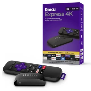 Roku Express 4K Dispositivo Streaming Player HD/4K/HDR Conversor Smart TV com Controle Remoto - 3940BR2