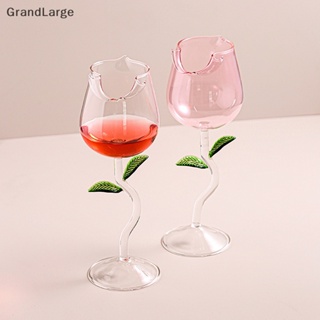 [GrandLarge] Rose Wine Glass Romântico Cocktail De Vinho Tinto Taça De Suco De Champanhe Em Forma De Flor De Rosa 150/400ml Bar Decoração De Casamento BR