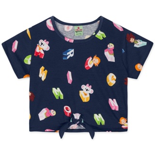 Blusa Infantil Menina Manga Curta Mundo Ripilica