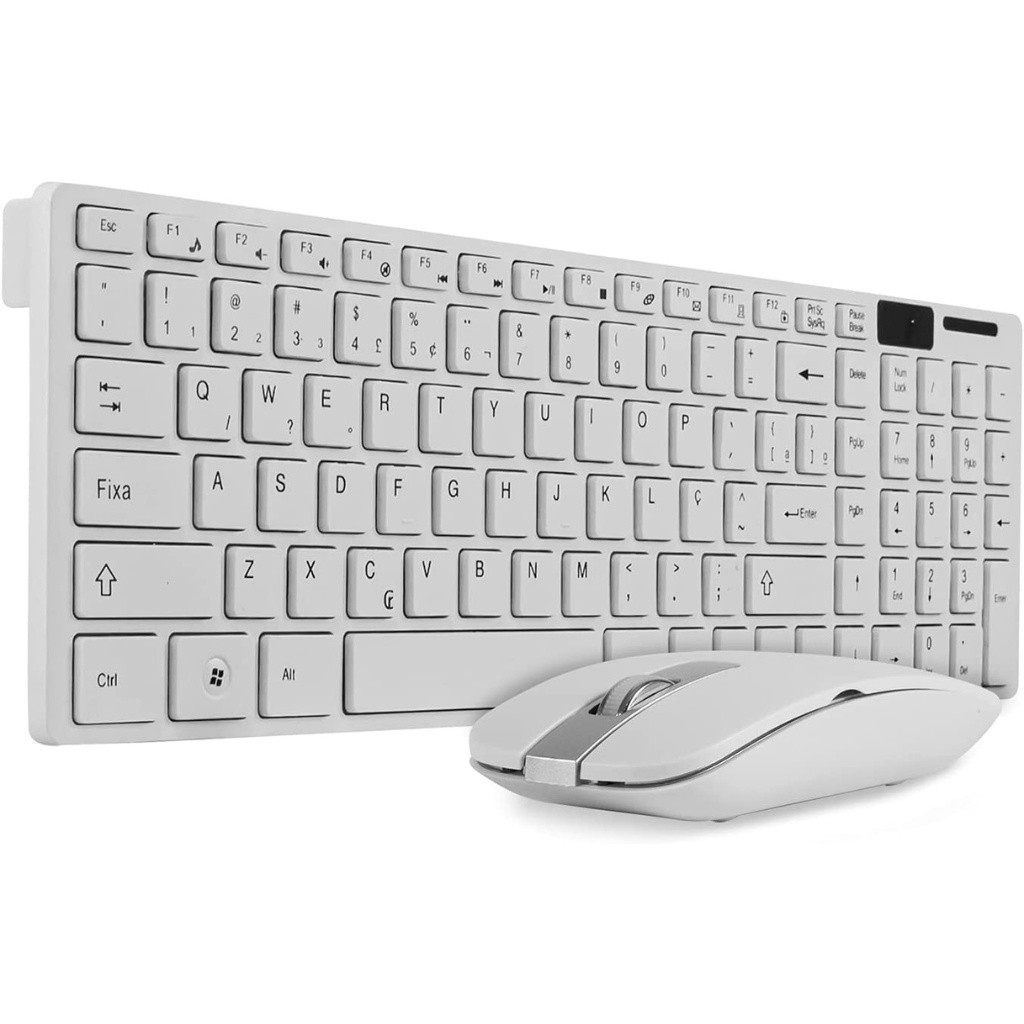 Kit Teclado E Mouse Sem Fio Wireless 2.4ghz 3200dpi Óptico