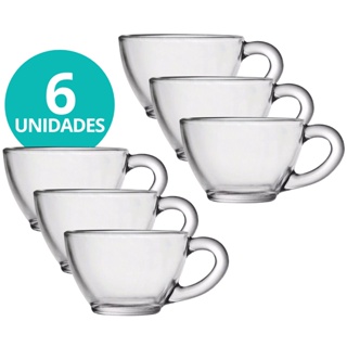 Jogo De Xícaras Com Bule Completo Café Chá Pires 12pcs Preto - R$ 195,04