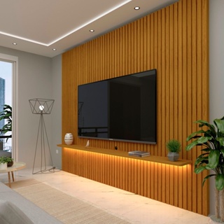 Painel Nobre Ripado com LED Gelius