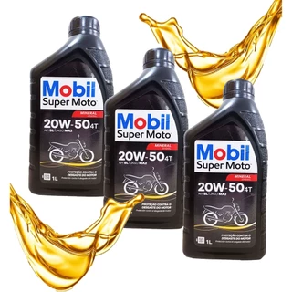 3 Litros Óleo Mobil 20w50 Mineral Mt03 Mt07 Mt09 Xj6 R3 R6