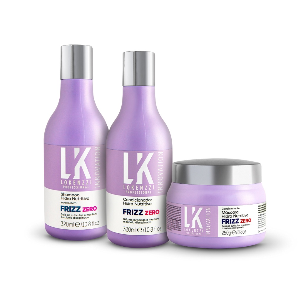 Kit Lokenzzi Frizz Zero Shampoo + Condicionador + Máscara | Shopee
