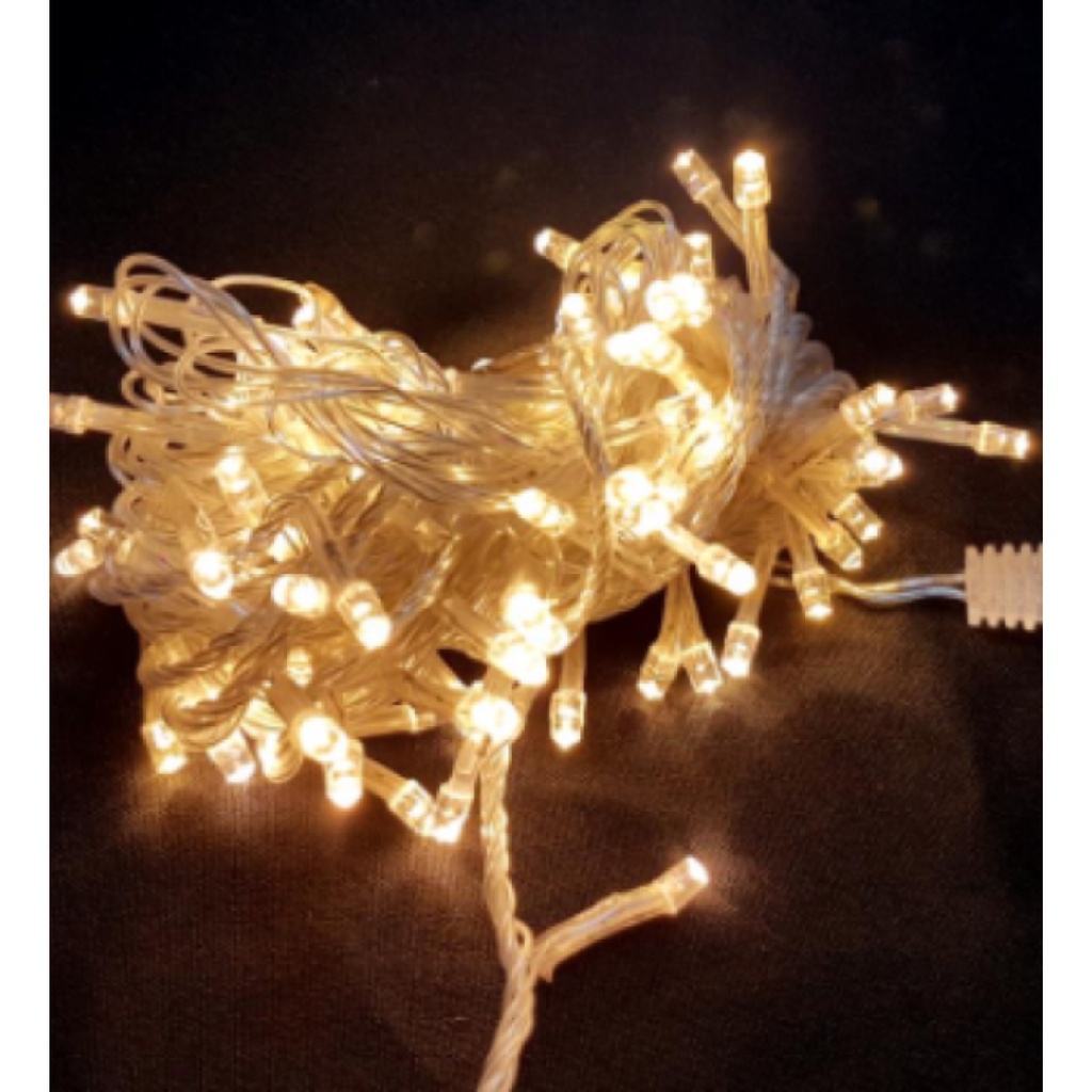 Cordão 100 Leds Warm Fio Transparente Tom. M/mf | Shopee Brasil