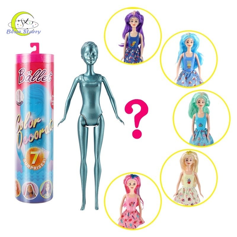 Barbie Color Doll Reveal Com 7 Surpresa : Revelação De Água Look & Cria Mudança De Rosto Baby Hair Home Aniversário Jogo De Brinquedos