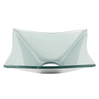 CUBA DE VIDRO QUADRADA 31CM PRATA