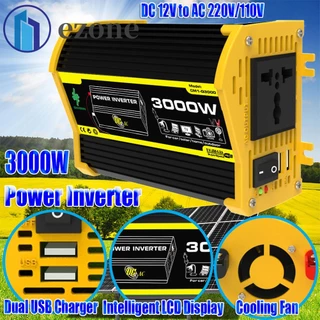 Inversor Inteligente De Potência 3000W DC 12V Para AC 110/220V USB Duplo