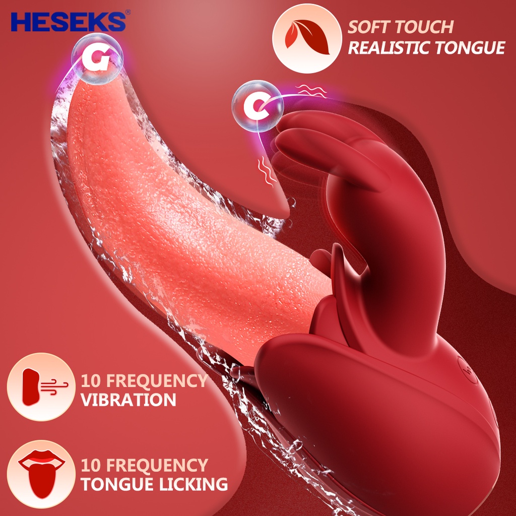 Novo Coelho 10 Acelera Vibradores Realistas De Língua De Lamber Para Mamilos Femininos Estimulação Clitoral Brinquedos Sexuais Casais Adultos