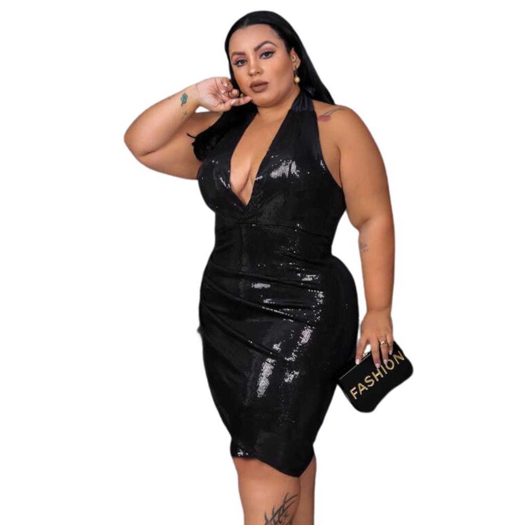 Plus size best sale sexy black dress